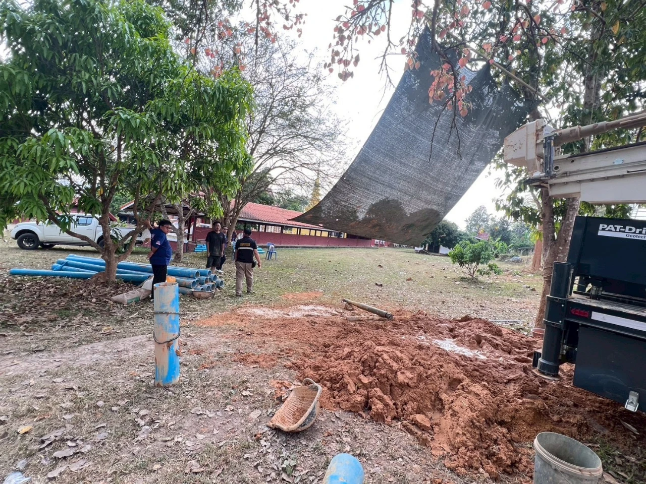 ลงพื้นที่ติดตามโครงการพัฒนาน้ำบาดาลเพื่อความมั่นคงระดับชุมชน หมู่ที่ 4 บ้านห้วยหญ้าไซ